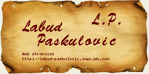 Labud Paskulović vizit kartica